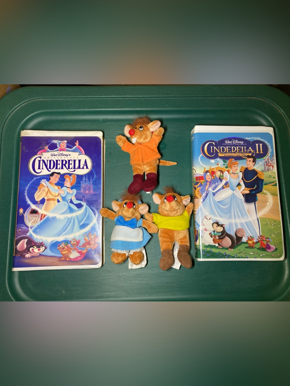 Disney Cinderella VHS mouse trio plushies